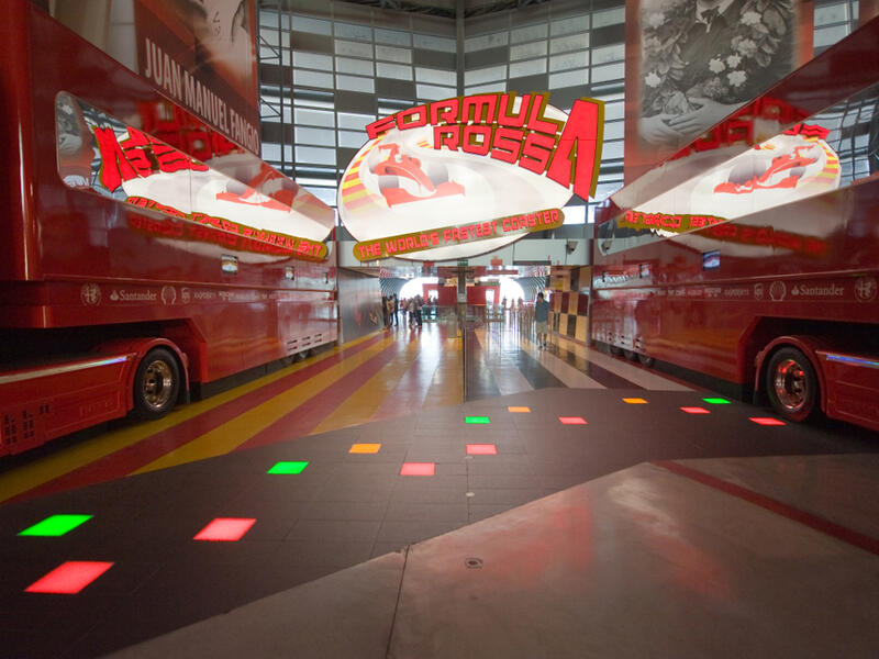 Entrance to the world's fastest roller coaster in Ferrari world theme park. (Shutterstock/ File Photo)