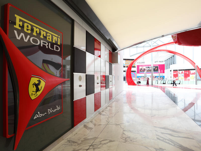 The entrance of Ferrari World Theme Park in Abu Dhabi. (Shutterstock/ File Photo)