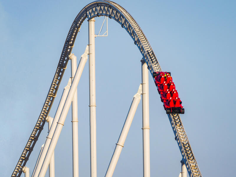 Formula Rossa, the fastest roller coaster in the world in Ferrari World at Yas Island. (Shutterstock/ File Photo)