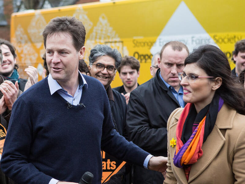 Layla Moran with former Liberal Democrat party leader Nick Clegg in 2015 (Flickr)