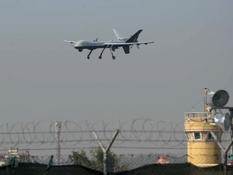 A US drone lands at Jalalabad Airport in Afghanistan. (AFP/File)