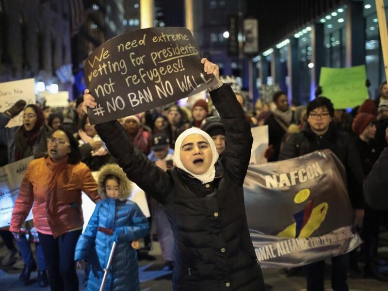 Protests elsewhere in Chicago on Wednesday (Scott Olson/Getty Images North America/AFP)