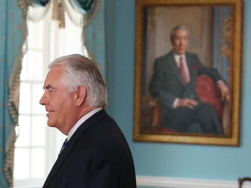 US Secretary of State Rex Tillerson attends a meeting on June 20. On Sunday, he suggested that the list of demands placed on Qatar by its allies would be very difficult to meet. (Mark Wilson/Getty Images North America/AFP)