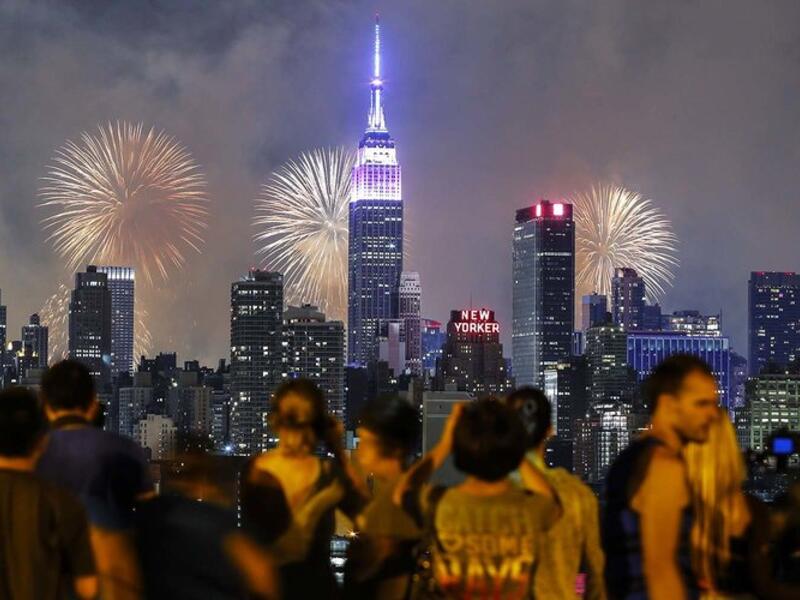People in New York enjoy fireworks. (AFP/ File Photo)