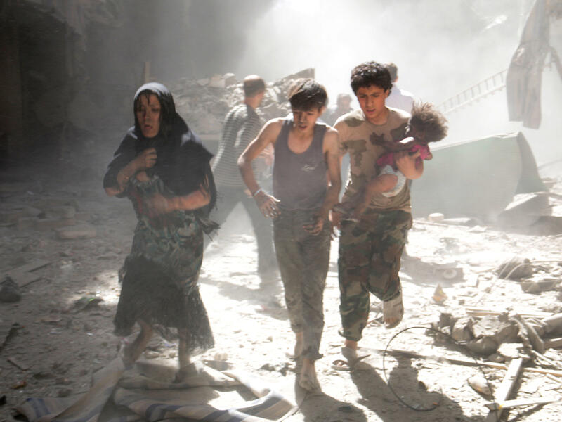 Thousands have been killed by barrel bombs since the beginning of the war. (Al Bawaba/File)