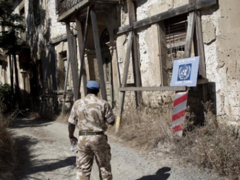 A soldier in the UN-controlled buffer zone on the island of Cyprus. (AFP)