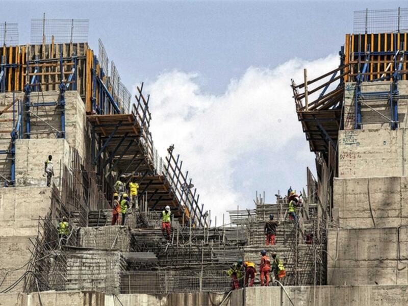 Ethiopia has been constructing the Rennaissance Dam since 2011 over the Blue Nile, one of Egypt’s major sources of freshwater, and is expected to be completed within the coming period. (AFP/File)