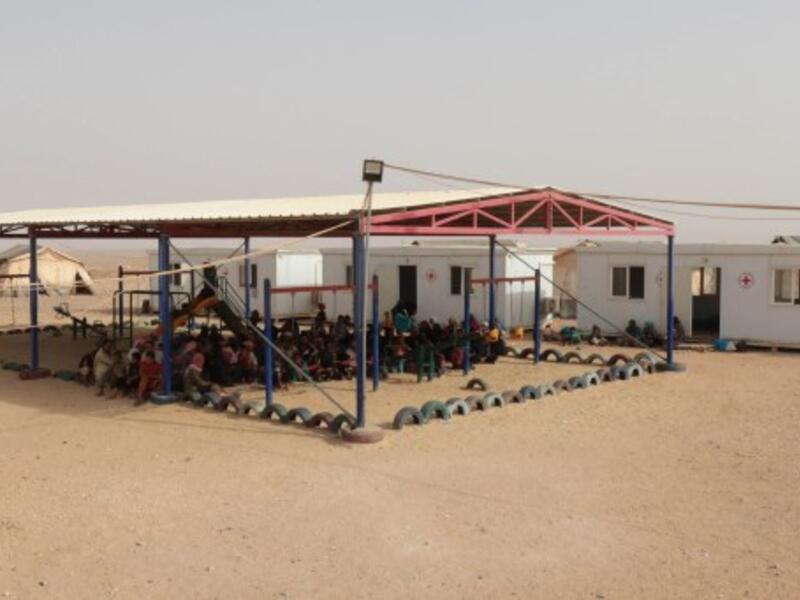 Al-Rukban, a Syrian refugee camp near the Jordanian border. (AFP/File)