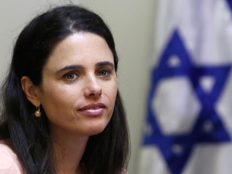 Shaked met with the mother of the arson suspect. (AFP/Gali Tibbon)