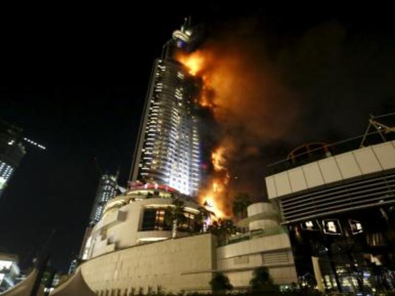 The 63-storey hotel was evacuated during the fire, which was caused by an electrical short circuit. (File photo)