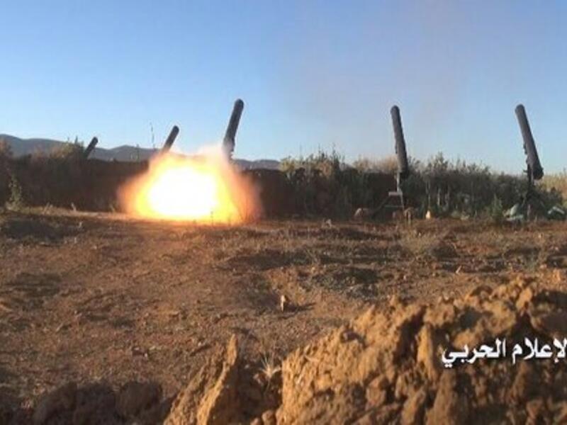 An image from al-Manar news shows the first moments of an explosion as Hezbollah destroys a tunnel used by opposition forces. (Twitter)