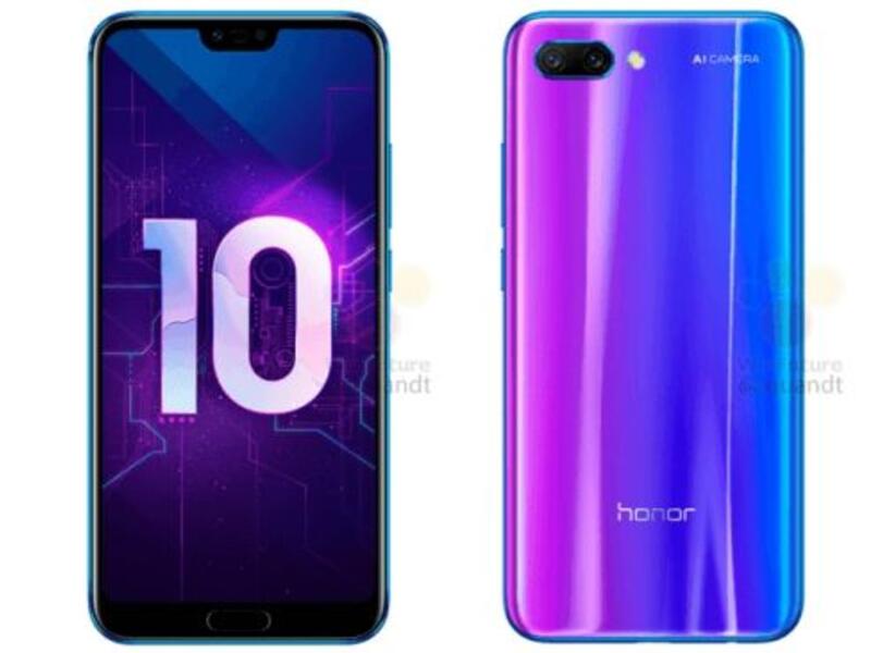 Honor 10 will come in black, teal and pink/blue. (Photo: WinFuture)