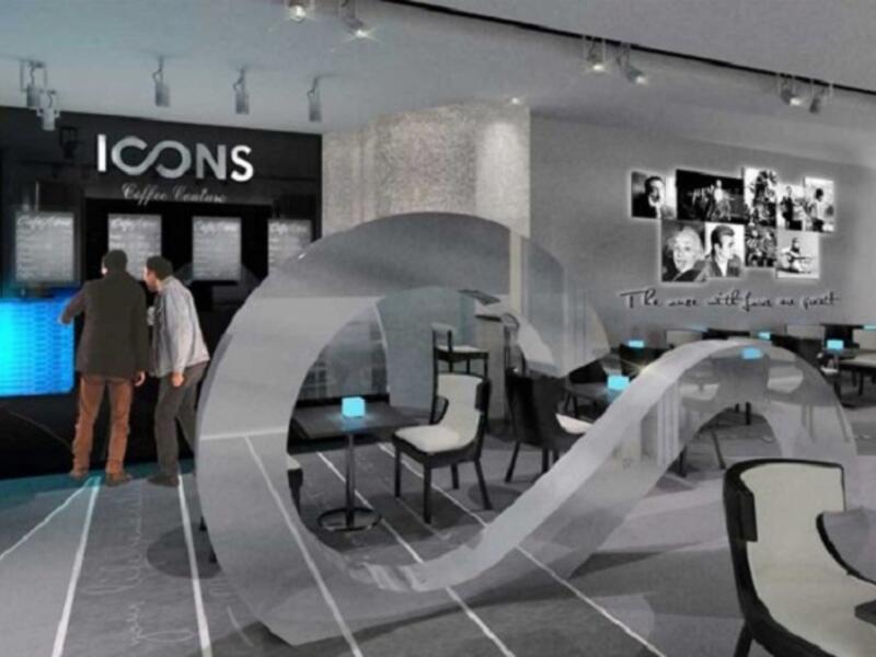 مطعم ICONS Coffee Couture: يعد من اغرب المقاهى والمطاعم فى سياحة الامارات، يقدم هذا المقهى نوع من القهوة الاندونيسية التي يتم صنع حبيبات البن فيها من روث القط الأندونيسي الذى يتغذى على الكريز فقط، وهى اغلى نوع قهوة فى العالم.