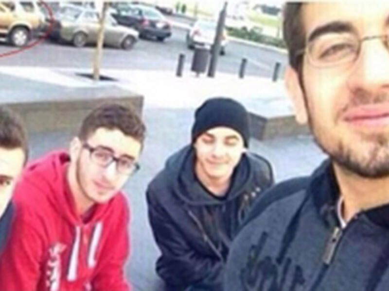 Mohammad Shaar, center, is seen in this selfie taken on Friday, Dec. 27, 2013, and circulated on social media websites. Shaar died after being severely wounded in the Friday, Dec. 27, 2013, car bombing that killed former Finance Minister Mohammad Shatah in Beirut. [The Daily Star]
