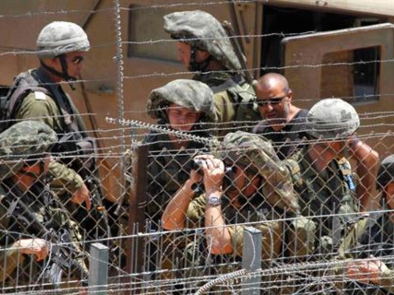 Israeli soldiers patrol the border with Lebanon in the northern Israeli area of Metulla, Friday, May 11, 2012. (The Daily Star/Mohammed Zaatari)

