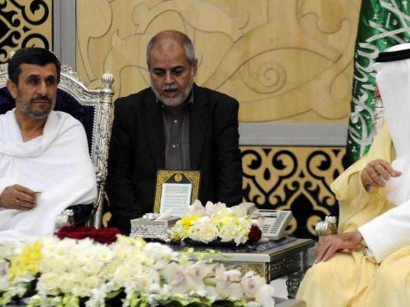 Ahmadinejad and King Abdullah meet
