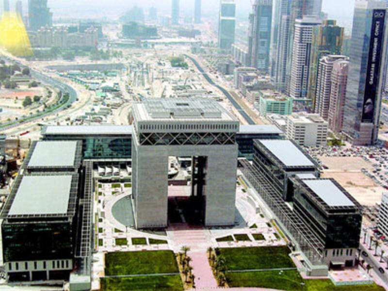 Nearly 80 per cent complete and located in a prime residential area in close proximity to Dubai Mall, Emirates Towers, Burj Khalifa and the Financial Centre metro station, the Central Park tower will comprise 426 apartments (Pictured: Dubai's International Financial Centre).