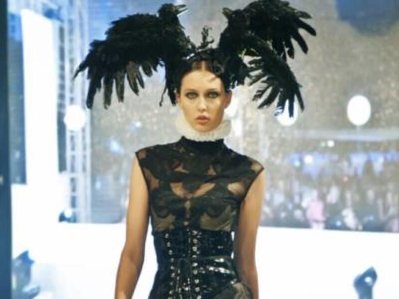 Strutting their stuff on the catwalk.
