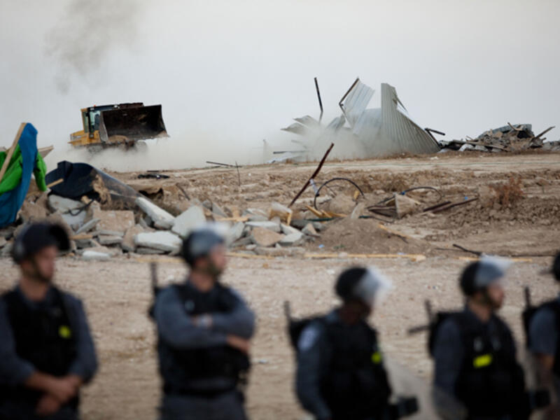 The destruction of al-Araqib village is part of the Israeli government's Prawer Plan. (AFP/File)