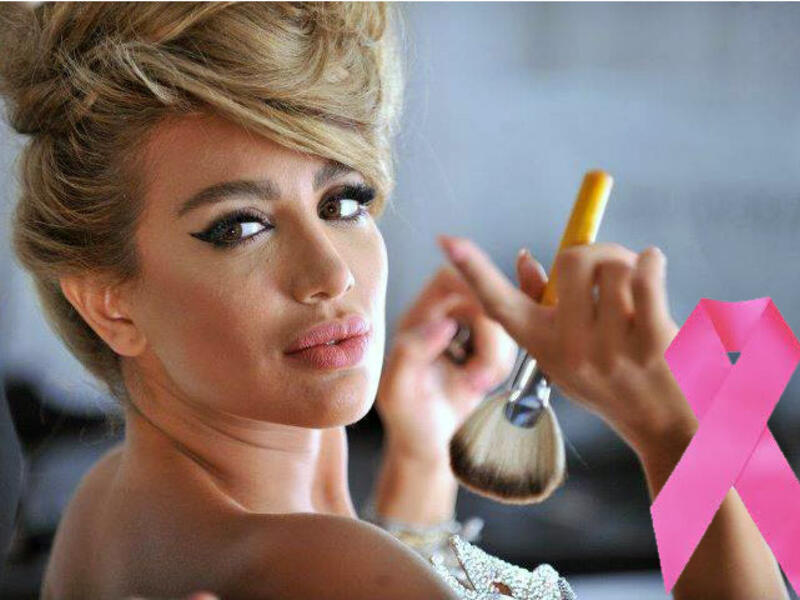Maya Diab's fighting against breast cancer with a little dose of fashion. 