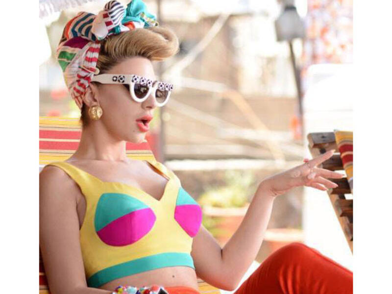 Myriam Fares back to work from her luxurious holiday in Greece. (Image: Facebook)
