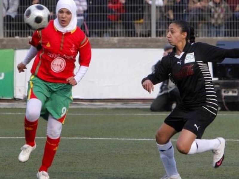 The Palestine womens' soccer team