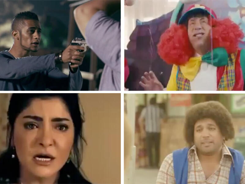 Screenshots from some of the movies to come to theaters this Eid El Fitr. (Image: Facebook)