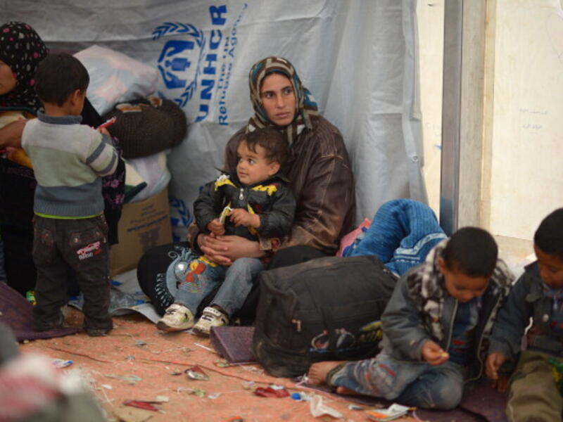 Syrian refugees at the Zaatari camp (AFP)