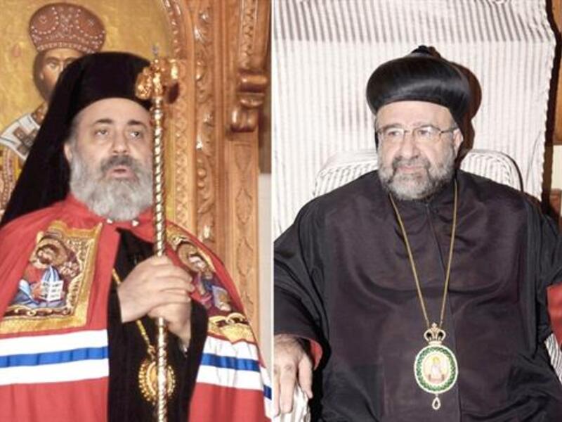 Reports that Yazigi, left, and Ibrahim had been released were refuted by the Greek Orthodox Church.
