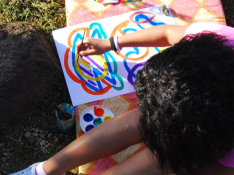Art Therapy session in Heisa Island, Aswan, 2011.