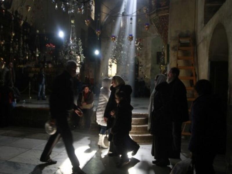 The Arab Ministers had planned to attend the Christmas Eve midnight mass at the Church of the Nativity (Musa Al Shaer/AFP)