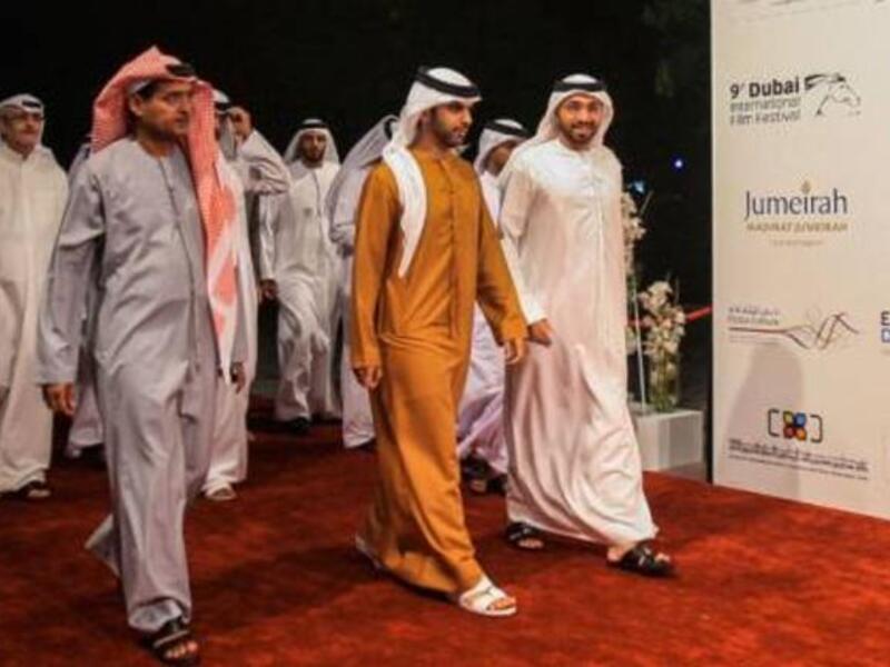 Shaikh Mansour Bin Mohammad Al Maktoum with Abdul Hamid Juma, Diff Chairman, at the closing ceremony (Photo: Ahmed Ramzan / Gulf News)