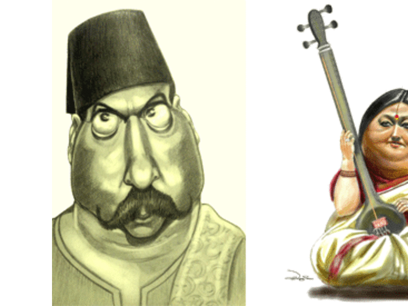 From "Faces and Features: Caricatures of Indian and Egyptian personalities" exhibition that will open on Wednesday 30 October at Maulana Azad Centre for Indian Culture. (Image: Courtesy of the MACIC)
