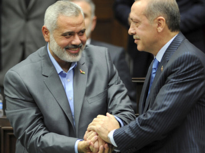 Turkish PM Erdogan has met previously with other Hamas leaders such as Ismail Haniyeh within the past year (Reuters)