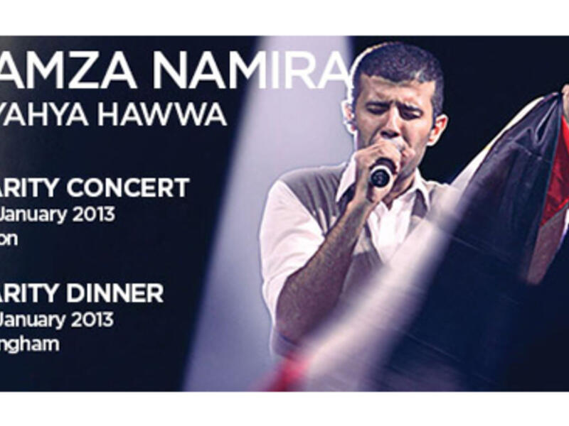 Hamza Namira performs in UK fundraiser for medical equipment for Egypt