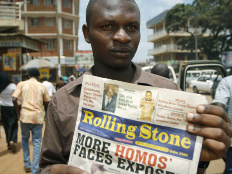 Newspaper headlines in Nigeria celebrated the Senate's passage of a bill that would make same-sex relationships illegal. (Photo courtesy of AFP/Getty Images/File)
