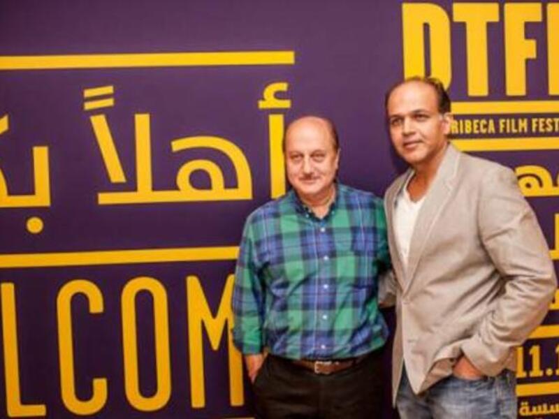 DTFF 2012: Anupam Kher (L) and Ashutosh Gowariker (R) at India Discussion press conference