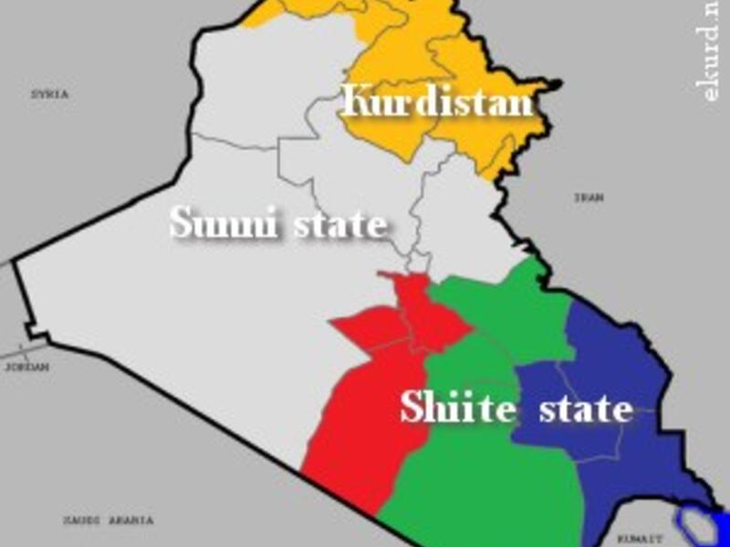 Will three parts make a whole, big mess in Iraq or bring peace at last? (Image courtesy of ekurd.net)