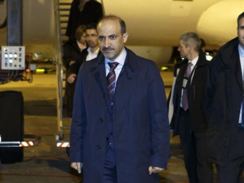 The leader of the Syrian opposition National Coalition Ahmad Jarba arrived in Switzerland earlier this week (Salvatore Di Nolfi/AFP)
