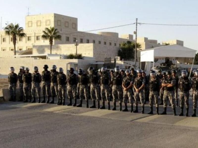 Jordanian riot police ready for a night of battle in Amman.