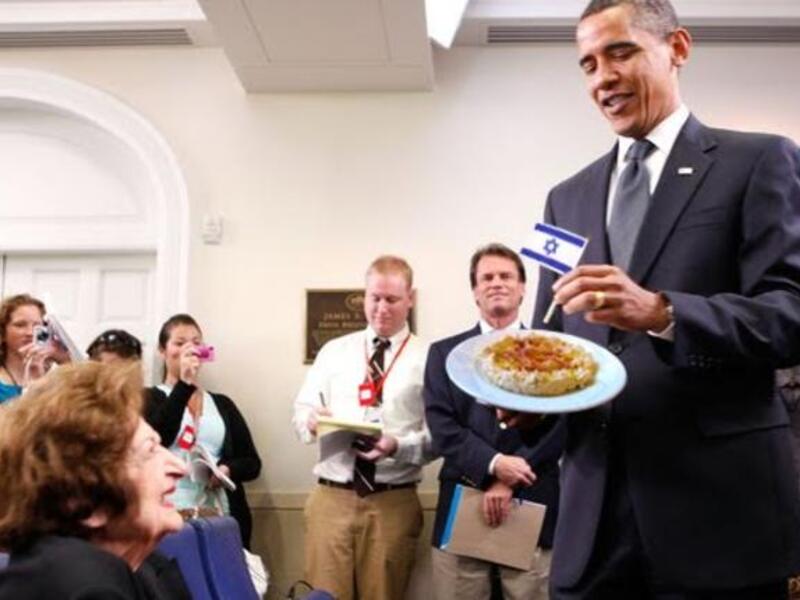 Obama's no stranger to Israeli food but it's the first time he's visited the country in full Passover preparation mode