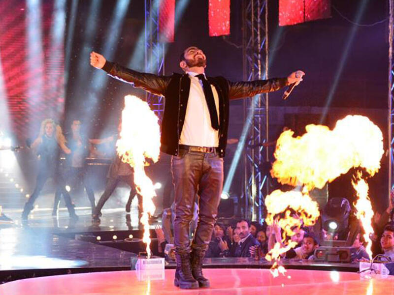 Tamer Hosny welcomes in the New Year in Amman (Image: Facebook)