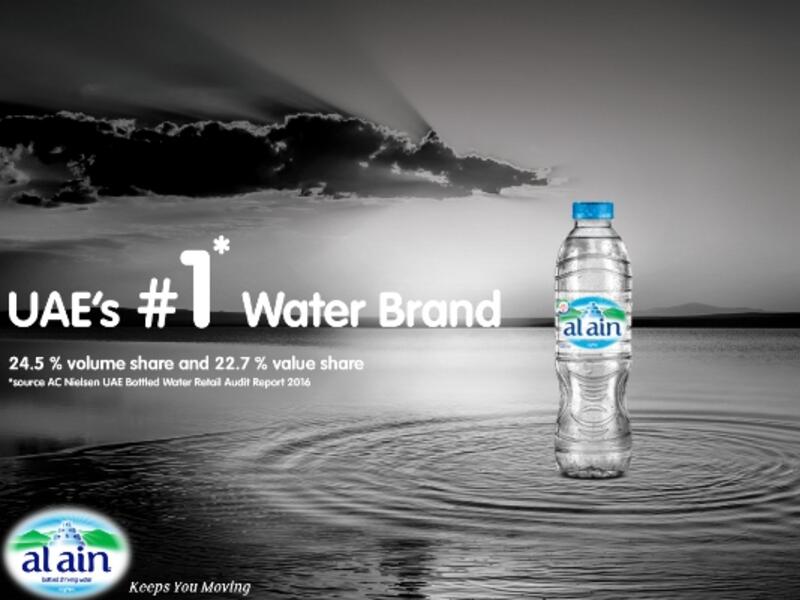Al Ain Water No.1 bottled water brand in the UAE