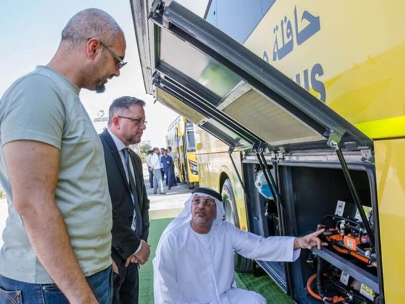 The first electric-powered school bus in the region from Emirates Transport 