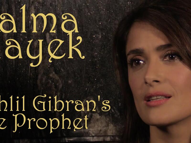 Hayek will be attending the screening of "The Prophet" in Lebanon this month. (Image: YouTube screenshot)