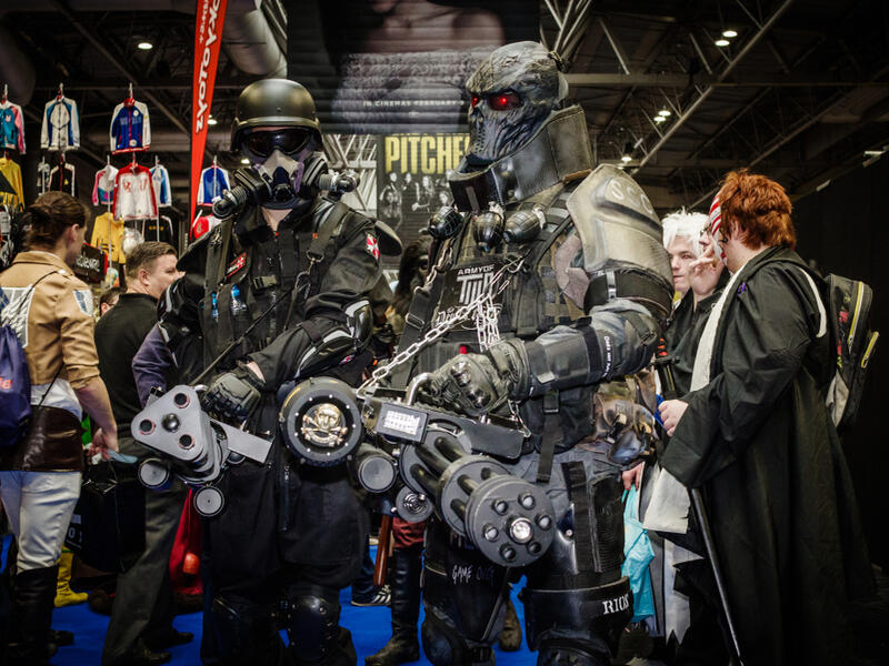 Cosplayers dressed as characters from the movie/video game 'Resident Evil' and the video game 'Army of Two' (Shutterstock/File Photo) 