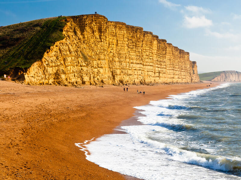 The towering cliffs at West Bay on the Jurassic Coast of Dorset England UK (Shutterstock/File Photo)