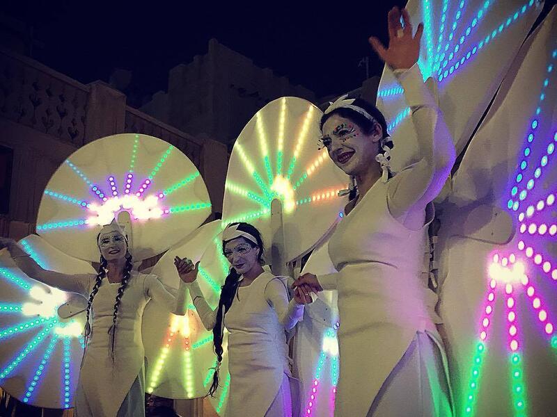 The Souq Waqif Spring Festival kicked off with traditional dance and music. (Facebook)