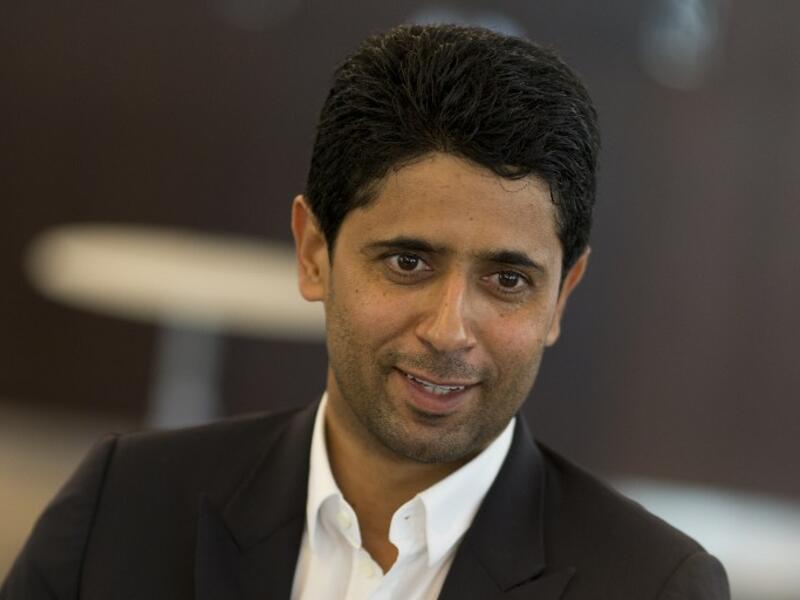 7- القطري ناصر الخليفي الرئيس التنفيذي لشبكة بي إن سبورتس ورئيس نادي باريس سان جيرمان.