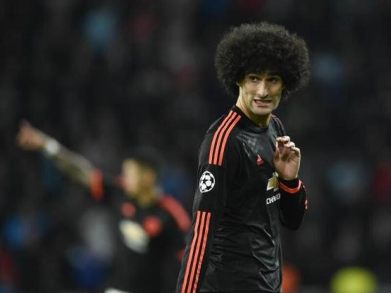 لاعب الوسط البلجيكي مروان فيلايني (مانشستر يونايتد)